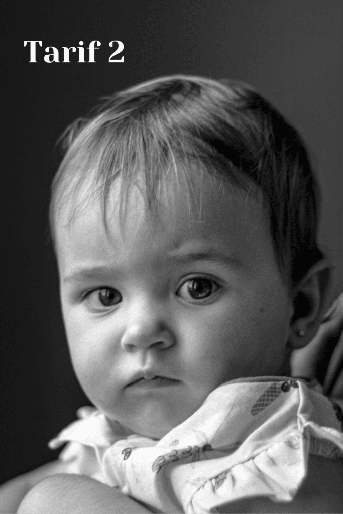 portrais enfants en noir et blanc