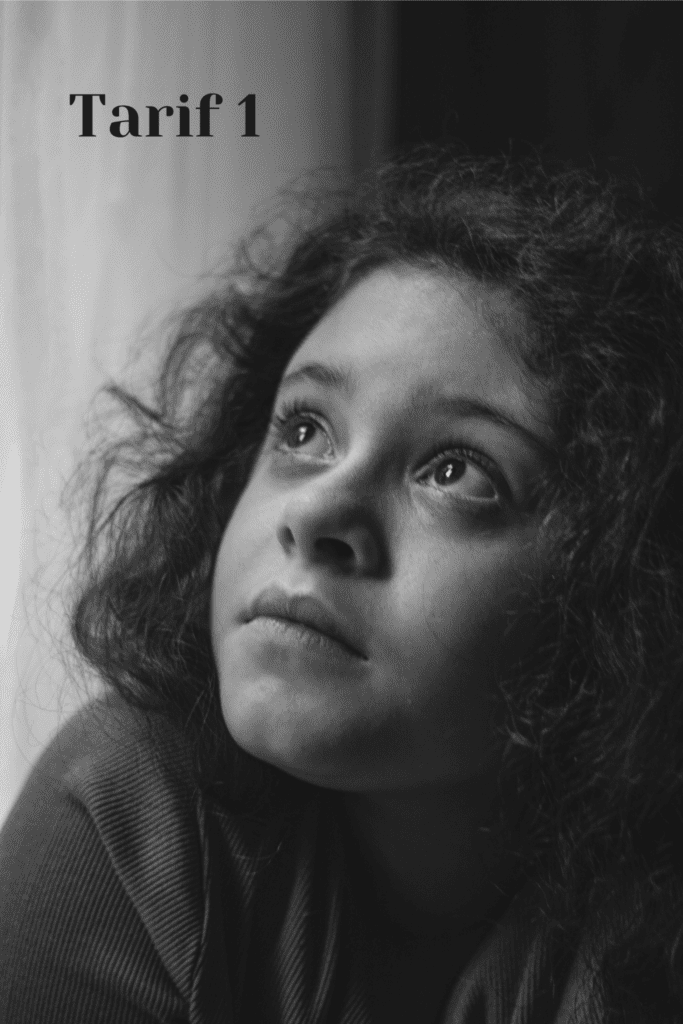 portraits enfants en noir et blanc