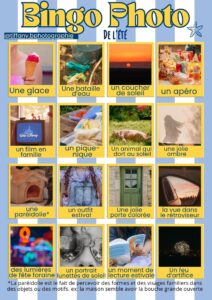 bingo photo de l'été