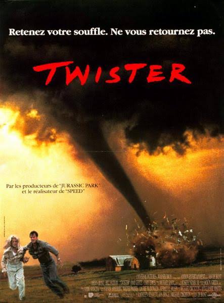 affiche du film twister, ciné d'été n famille