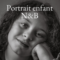 portraits enfants en noir et blanc